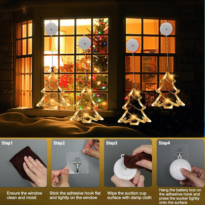 RANJIMA LEDCDZMD-01 LED Christmas Window Lights 4 Pcs