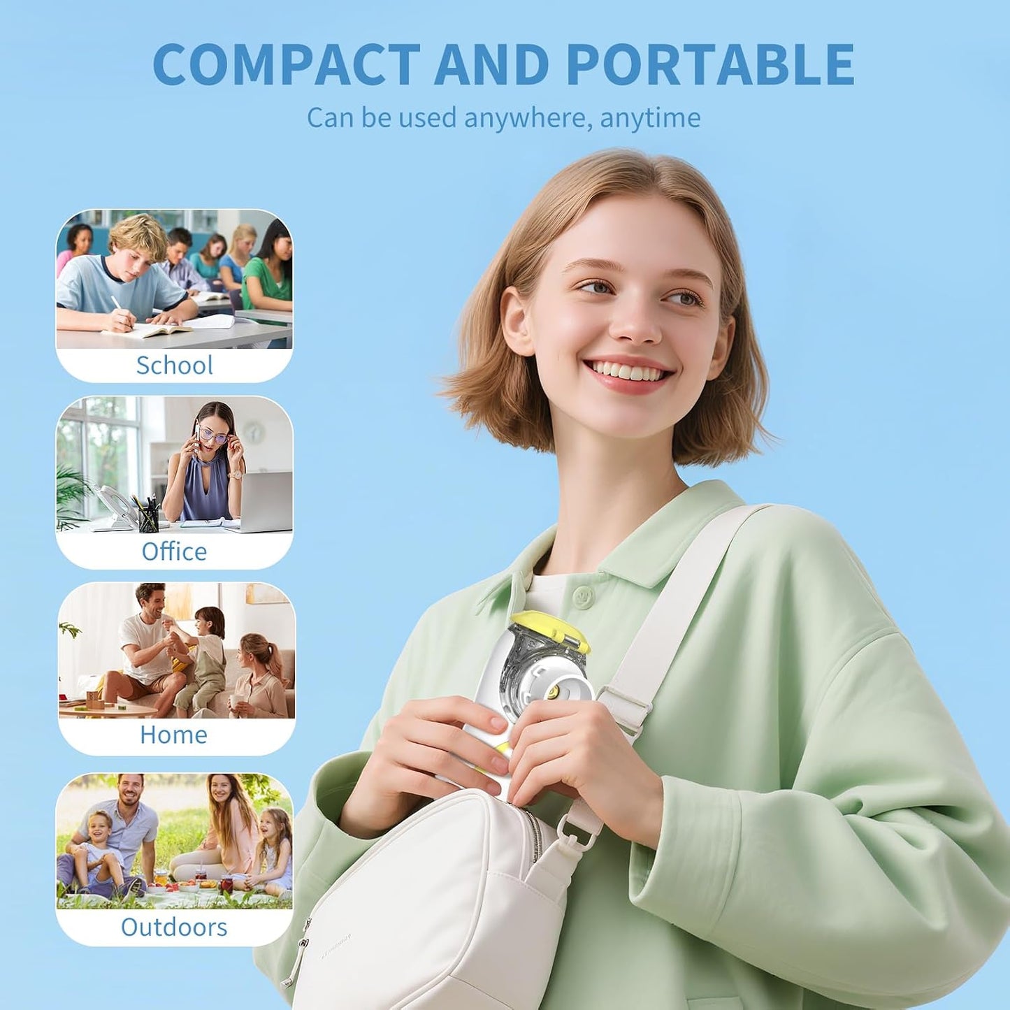 FEELLIFE Air Kids Portable Mesh Nebuliser Machine Silent Handheld Inhaler