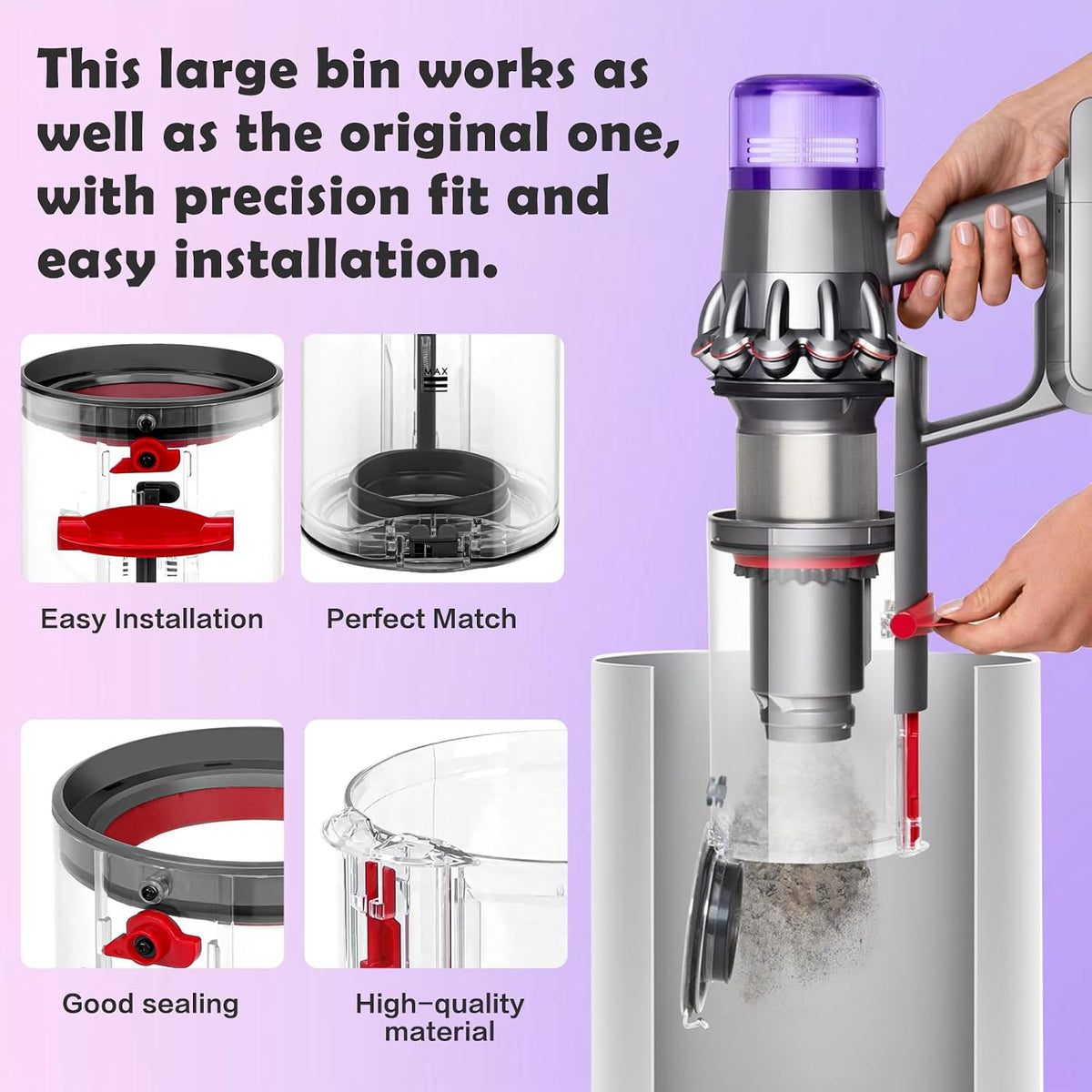 VIEWALL Dust Bin Replacement for Dyson V11 V15 V15S Detect V11-V15DB