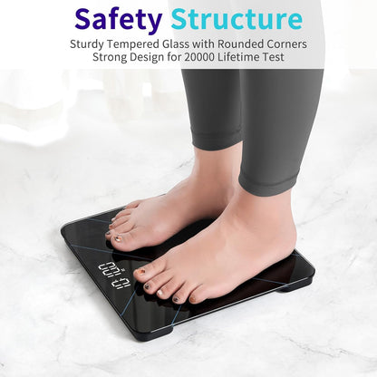 Vitafit 400lb Digital Bathroom Scale with LED Display, Black