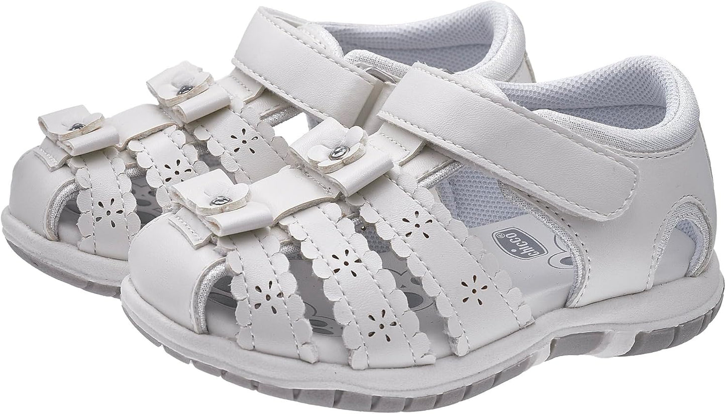 Shiko Floral Girls Sandals with Soft Cushion and Adjustable Fit