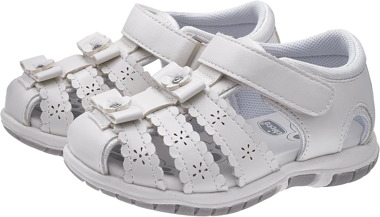 Shiko Floral Girls Sandals with Soft Cushion and Adjustable Fit