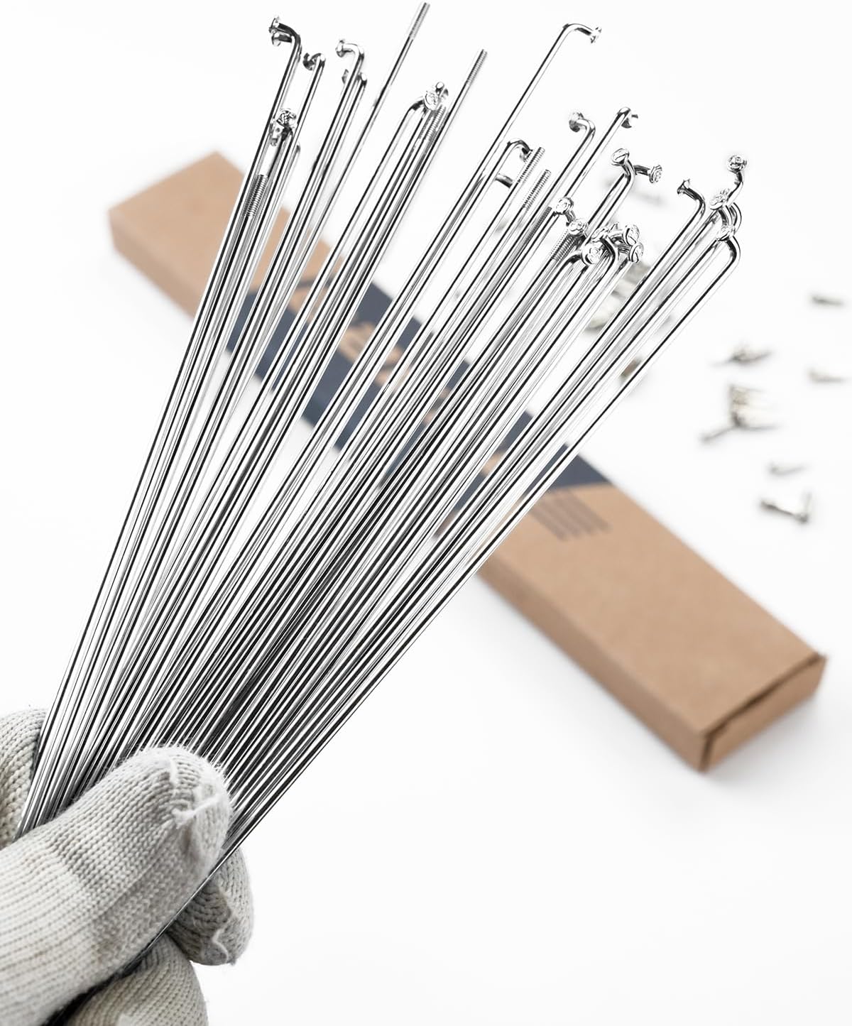 Bavel 14G Bicycle Stainless Steel Spokes with Copper Caps 36 Pieces