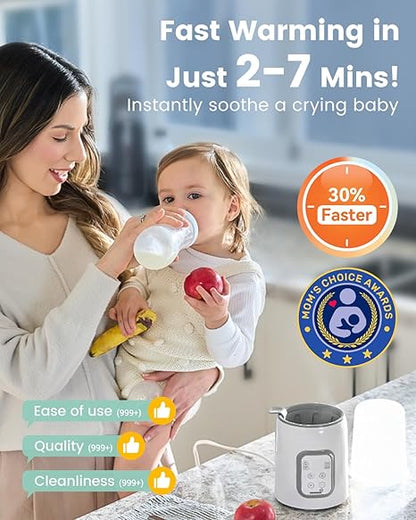 Grownsy 8-in-1 Baby Bottle Warmer & Sterilizer with Timer