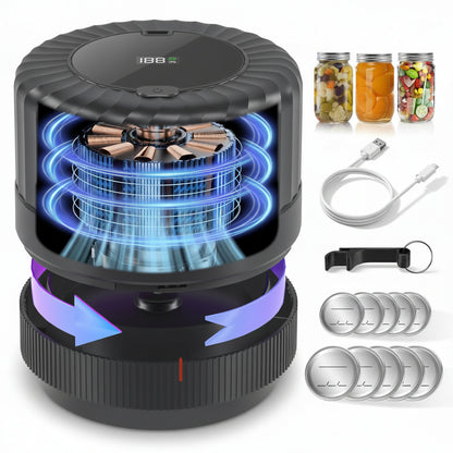 SelePow VP06+ Cordless Mason Jar Vacuum Sealer Black
