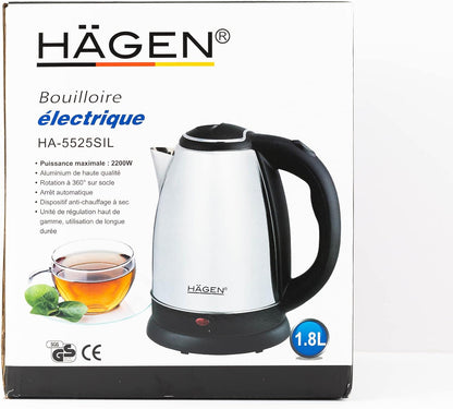 HAGEN HA5525 Electric Kettle 1.8L 1500W 360° Base