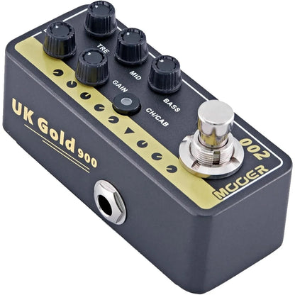 Black Mooer Micro PreAMP 002 UK Gold 900 Guitar Pedal - Gomix Brands Outlet