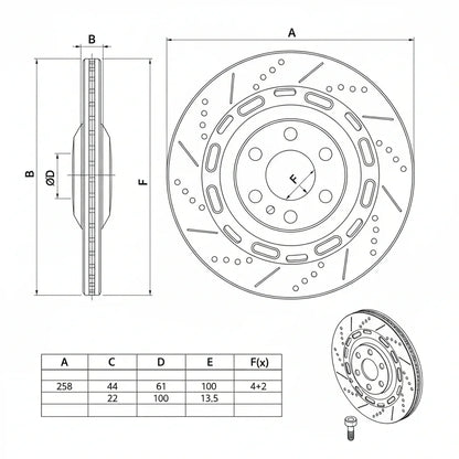 Bosch BD2146 Brake Discs - ECE-R90 Certified - Set of 2 - Gomix Brands Outlet