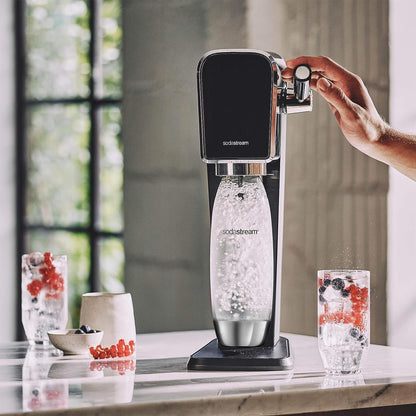 SodaStream ART Stainless Steel Sparkling Water Maker with 1L Bottle
