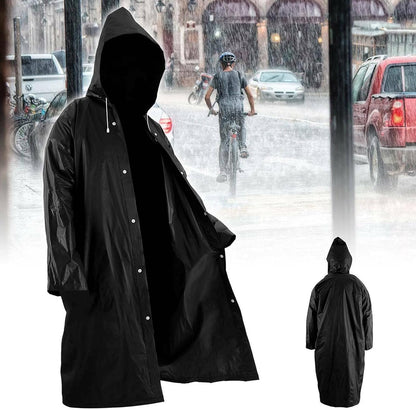 Wress Unisex Reusable Waterproof EVA Hooded Raincoat 2 Pcs