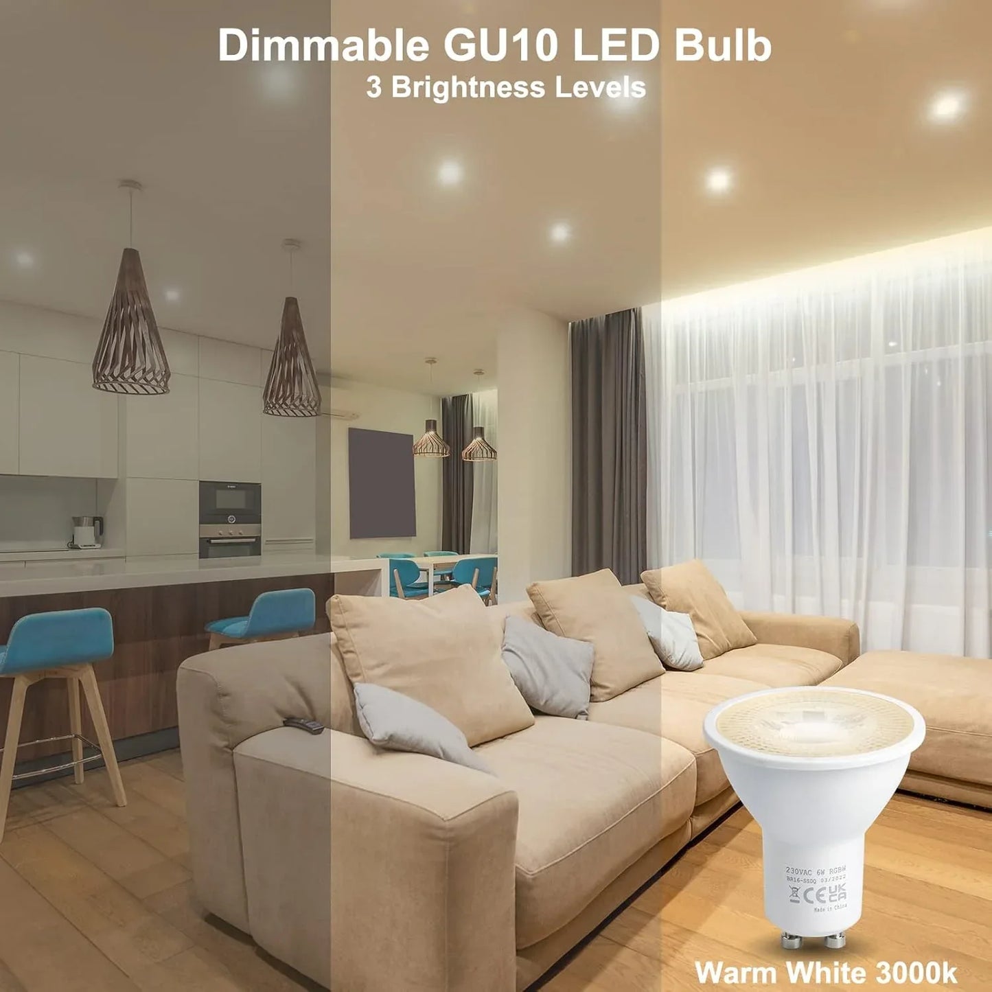 REYLAX GU10 LED Color Changing 6W Dimmable RGB Bulb 4-Pack - Gomix Brands Outlet