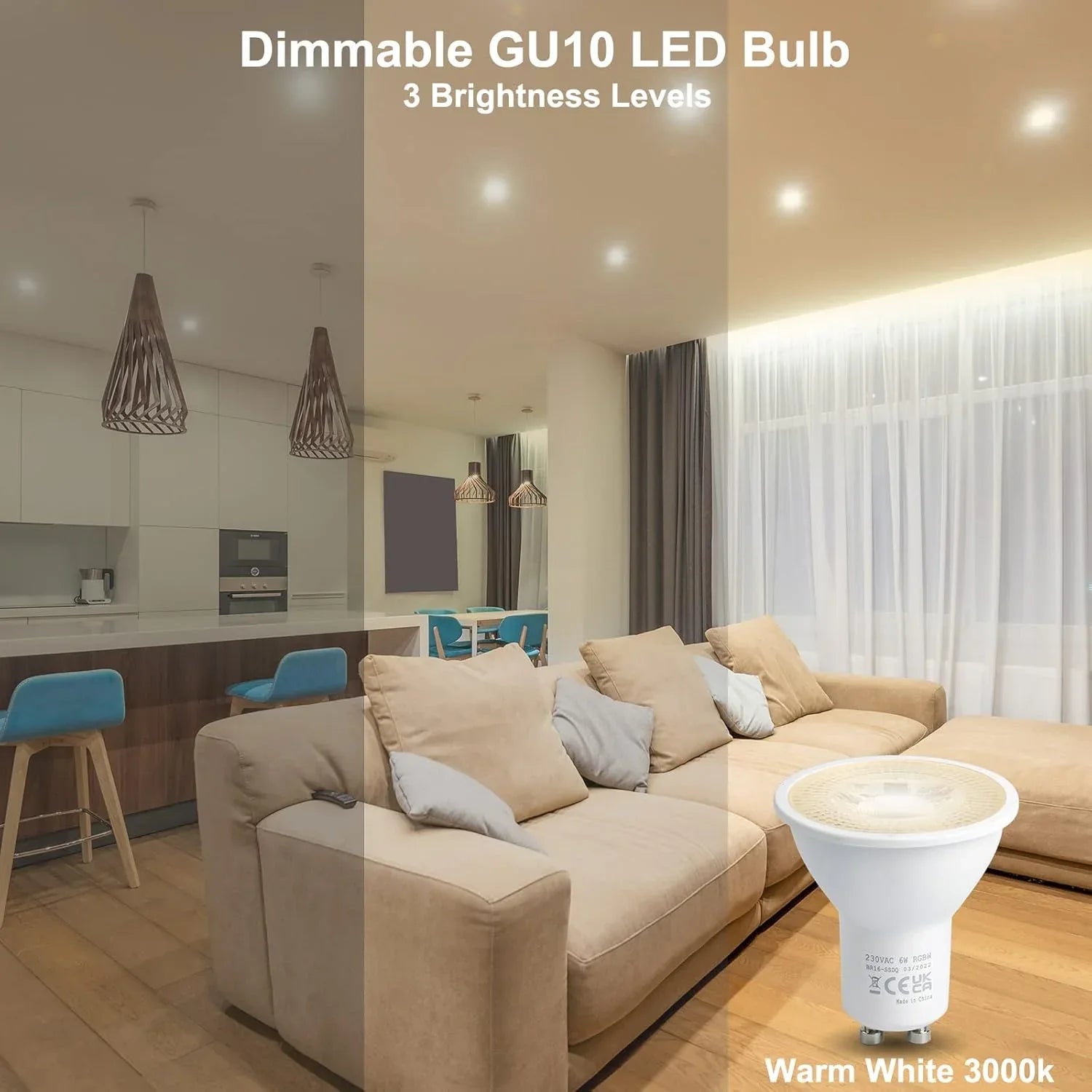 REYLAX GU10 LED Color Changing 6W Dimmable RGB Bulb 4-Pack - Gomix Brands Outlet