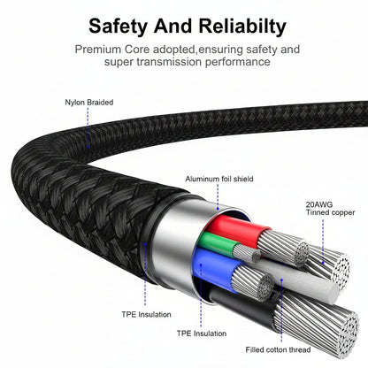 Ploiwue USB-A to USB-C Braided Charger Cable