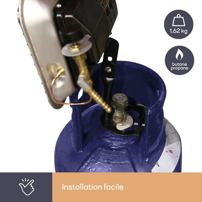 Perel FT5130 Portable 4500W Gas Radiant Heater for Outdoor Use