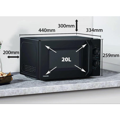 Toshiba MW2-MG20PF Microwave with Crispy Grill 20L Black