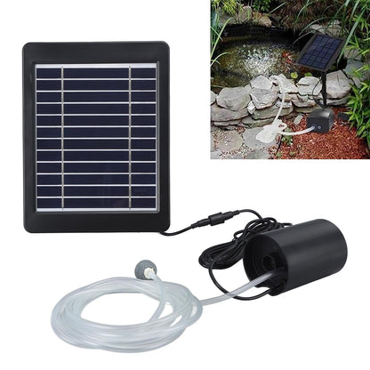 Maxmartt Solar Powered Air Pump Kit 6V 4W Adjustable Angle 3 Modes for Fish Tank Pond