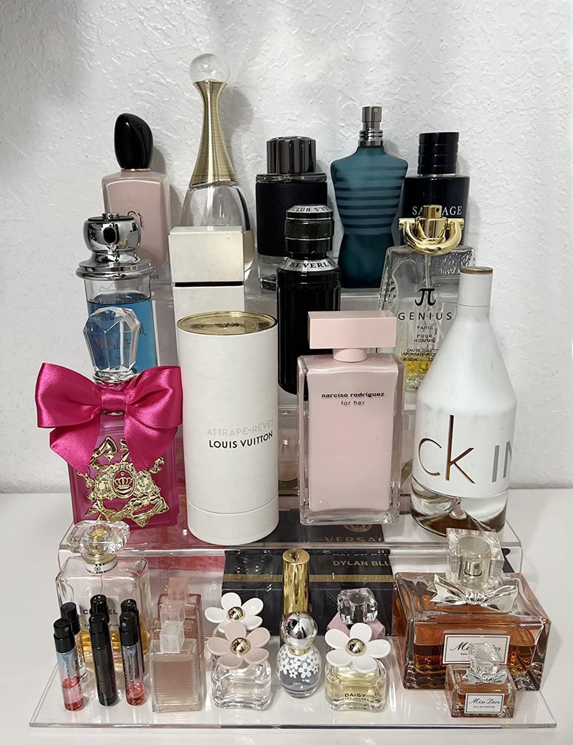 12‑inch Clear Acrylic 4‑Tier Display Stand with Removable Step