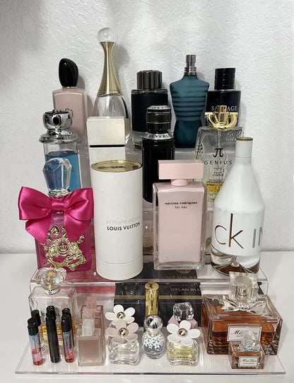 12‑inch Clear Acrylic 4‑Tier Display Stand with Removable Step