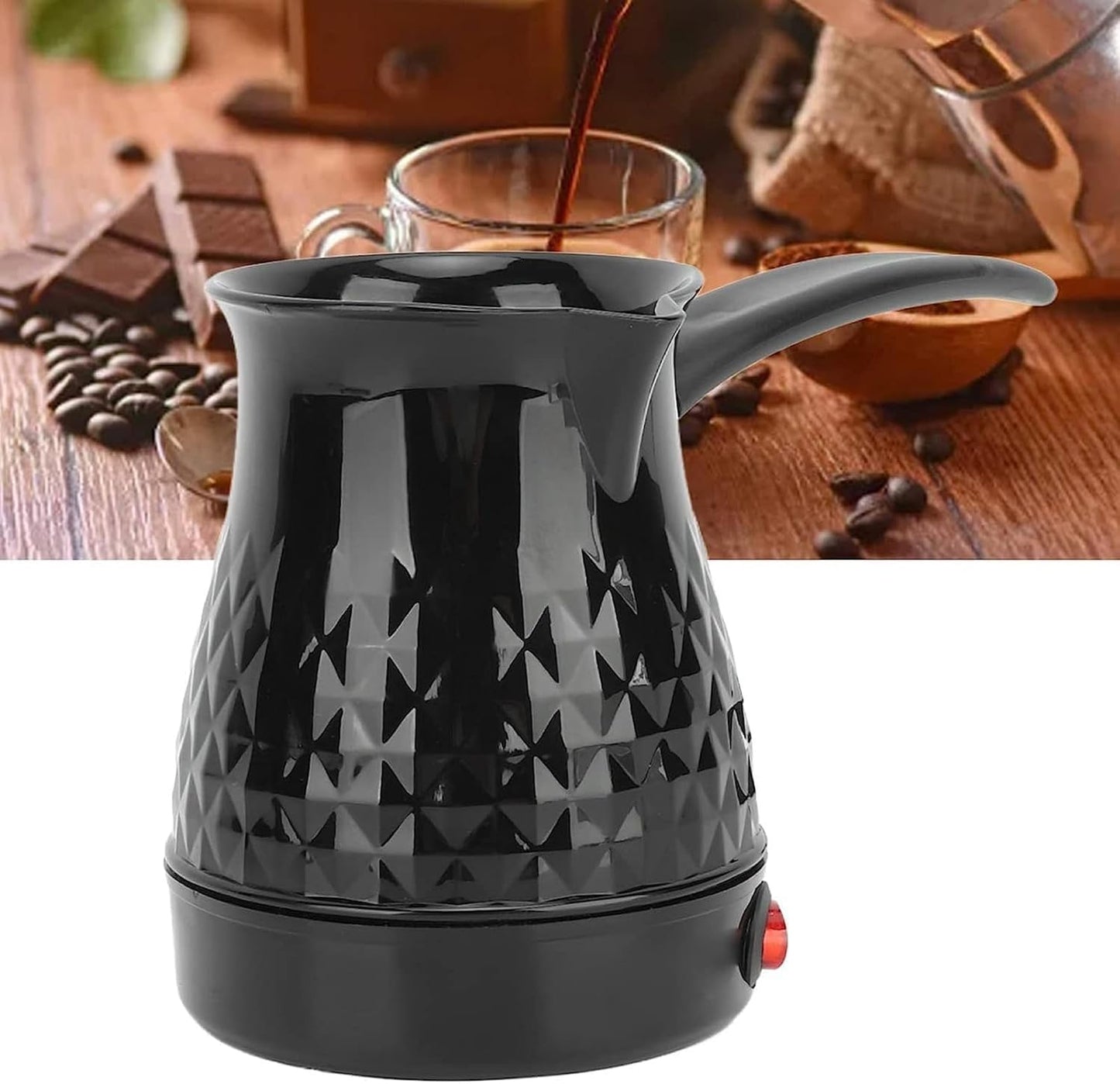 MASKIS Electric Turkish Coffee Maker 600ml Stainless Steel Black