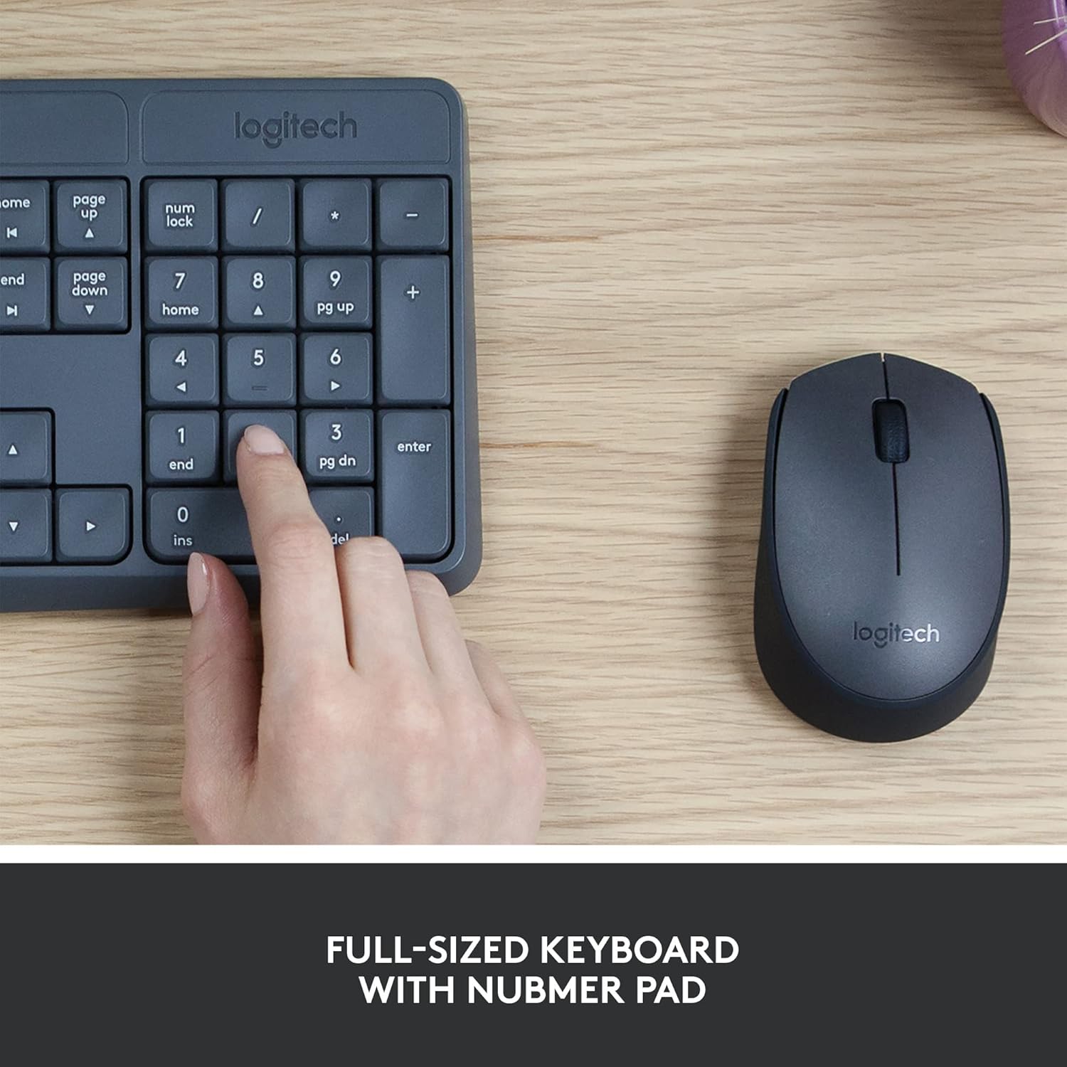 Logitech MK235 Wireless Keyboard and Mouse Combo for PC