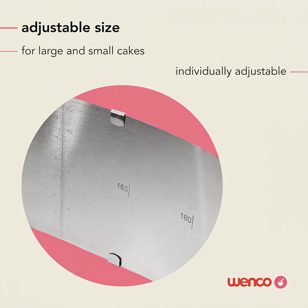 wenco 555647 Adjustable Cake Ring 16-30cm Silver