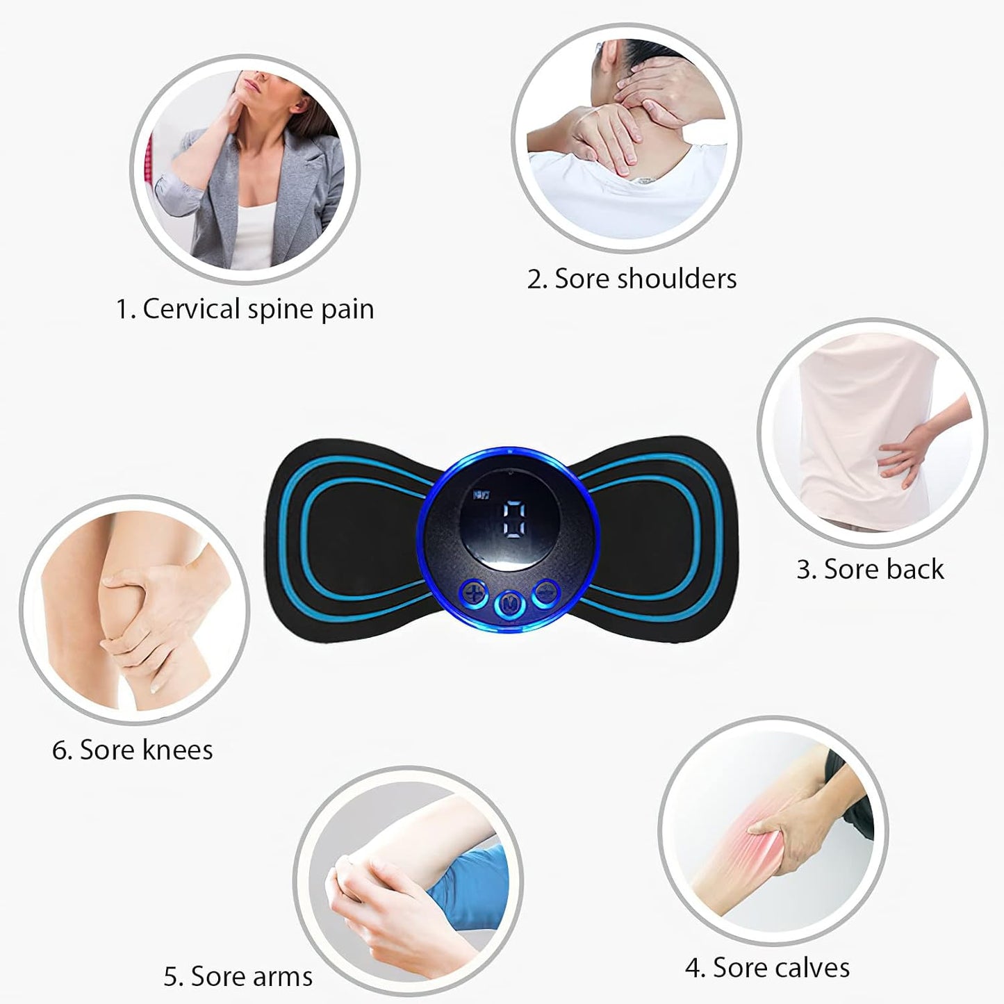 EMS Mini Body Massager Portable Rechargeable Electric Muscle Stimulation