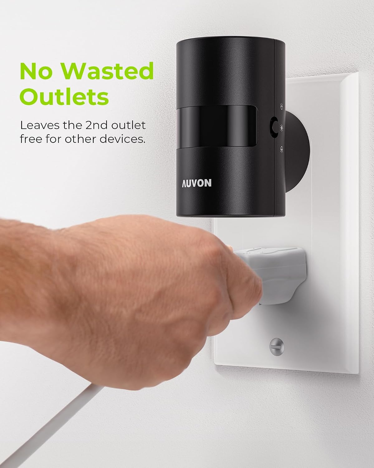 AUVON NL14110W2 Plug in Motion Sensor LED Night Light 2 Pack
