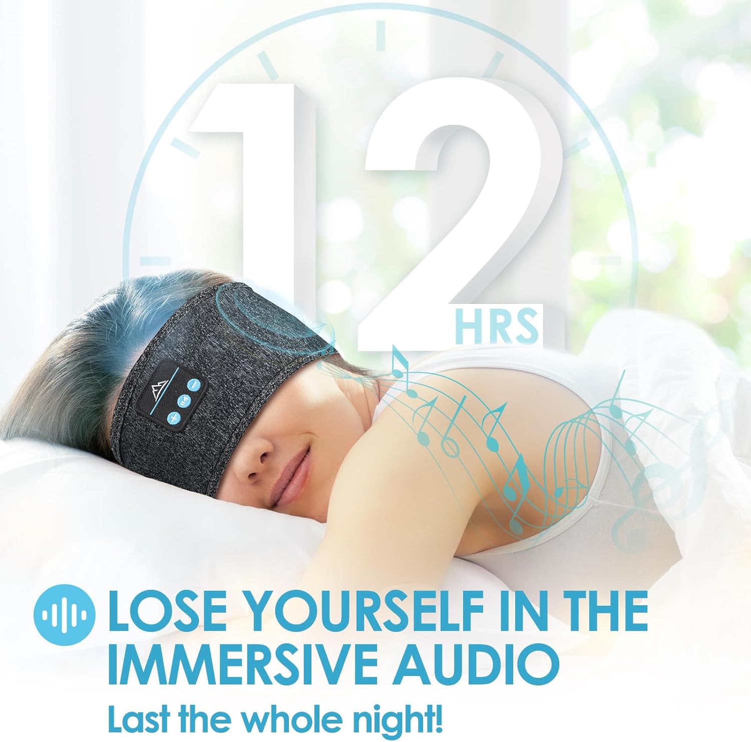 Ultra-Soft Bluetooth Sleep Headband with HD Stereo Sound