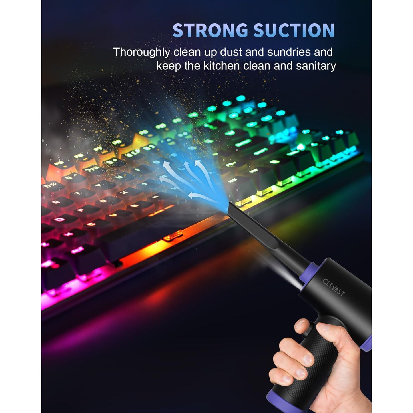 CLEVAST 110000RPM Electric Air Blower with Vacuum, LED, 3 Speeds