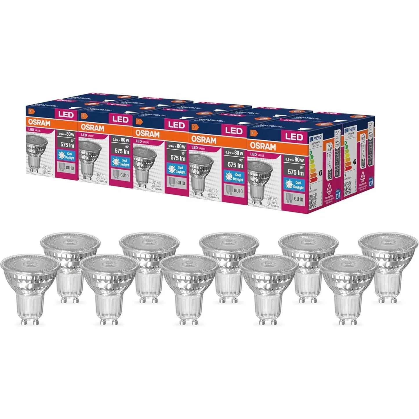 Osram Star Value PAR16 LED GU10 Spotlight 575 Lumens Warm White Replacement for 80W Incandescent - Gomix Brands Outlet