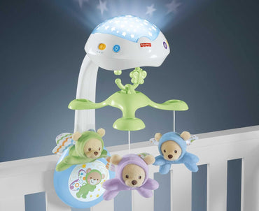 Fisher-Price 3-in-1 Dream Bear Mobile with Music Night Light