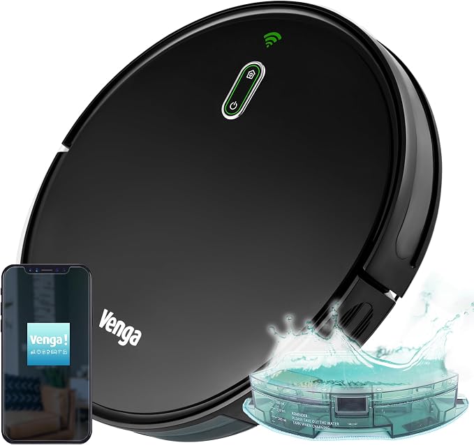 Venga! VG RVC 3001 BK Robot Vacuum Cleaner with Mop Black