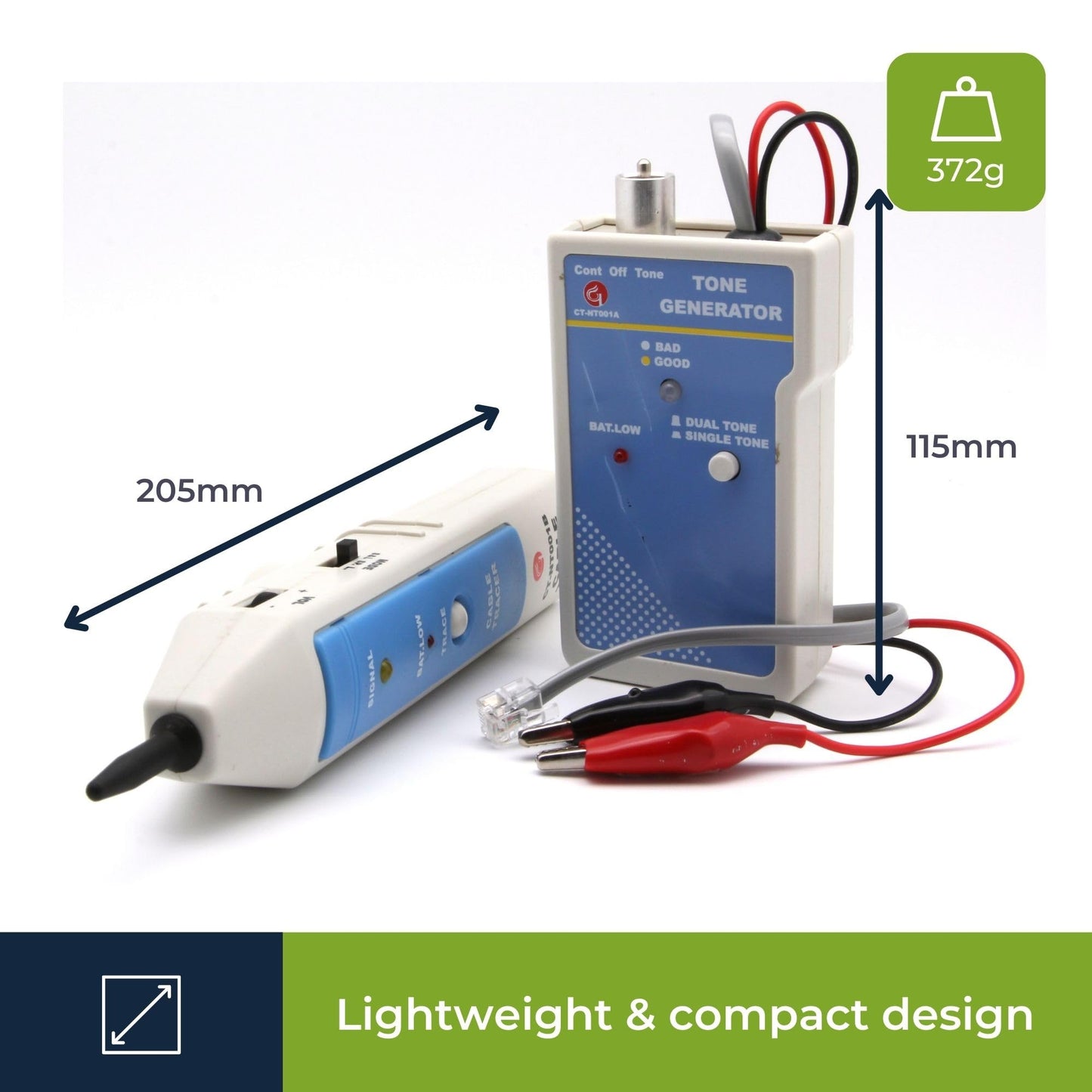 Velleman VTTEST11 Professional Multicolored Cable Tracker & Tone Generator 240V