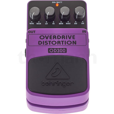 Behringer OD300 Purple Overdrive Distortion Pedal with Dual Modes
