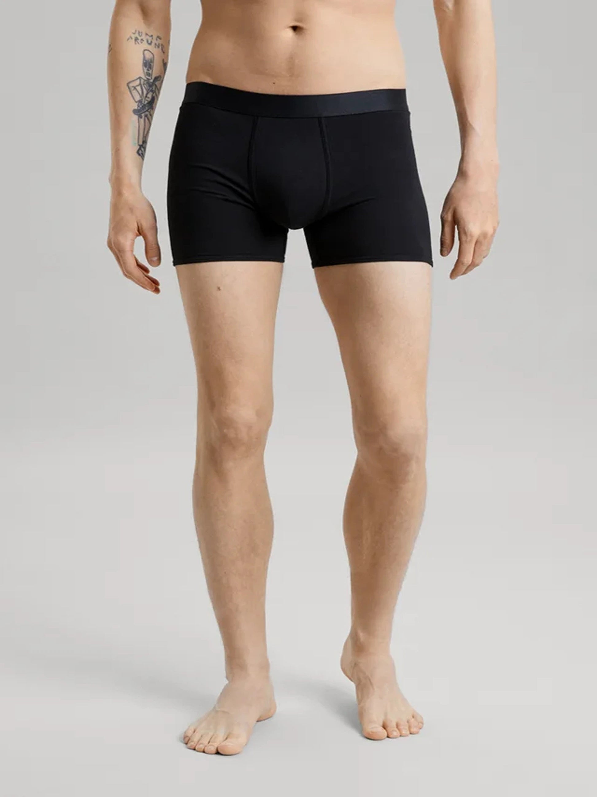 Men's Brand Logo Printed Boxer Black
