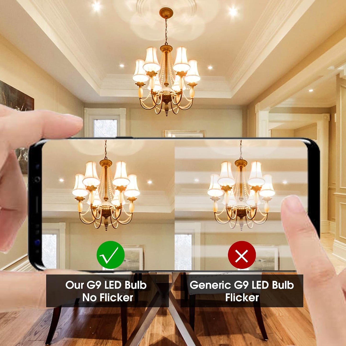 Fulighture G9 LED Bulbs 6-Pack 4 W Warm White 3000K Ceramic Energy Saving Non-Dimmable