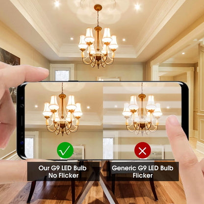 Fulighture G9 LED Bulbs 6-Pack 4 W Warm White 3000K Ceramic Energy Saving Non-Dimmable