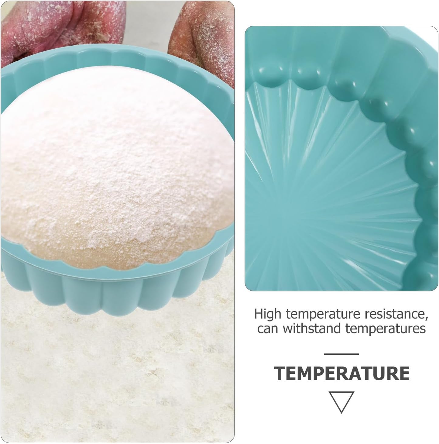 JOYOFREELY 11042LK200T Round Silicone Cake Baking Mold Sky-Blue