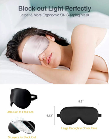 Luxury Silk Sleep Eye Mask for Travel and Sweet Dreams