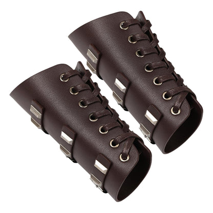 Steampunk Vintage Dark Brown Arm Guard Vambrace for Adults