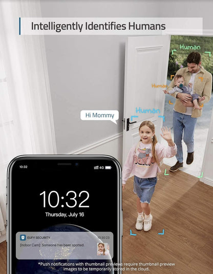 eufy Security T8410X 2K Pan and Tilt Indoor Wi-Fi Security Camera