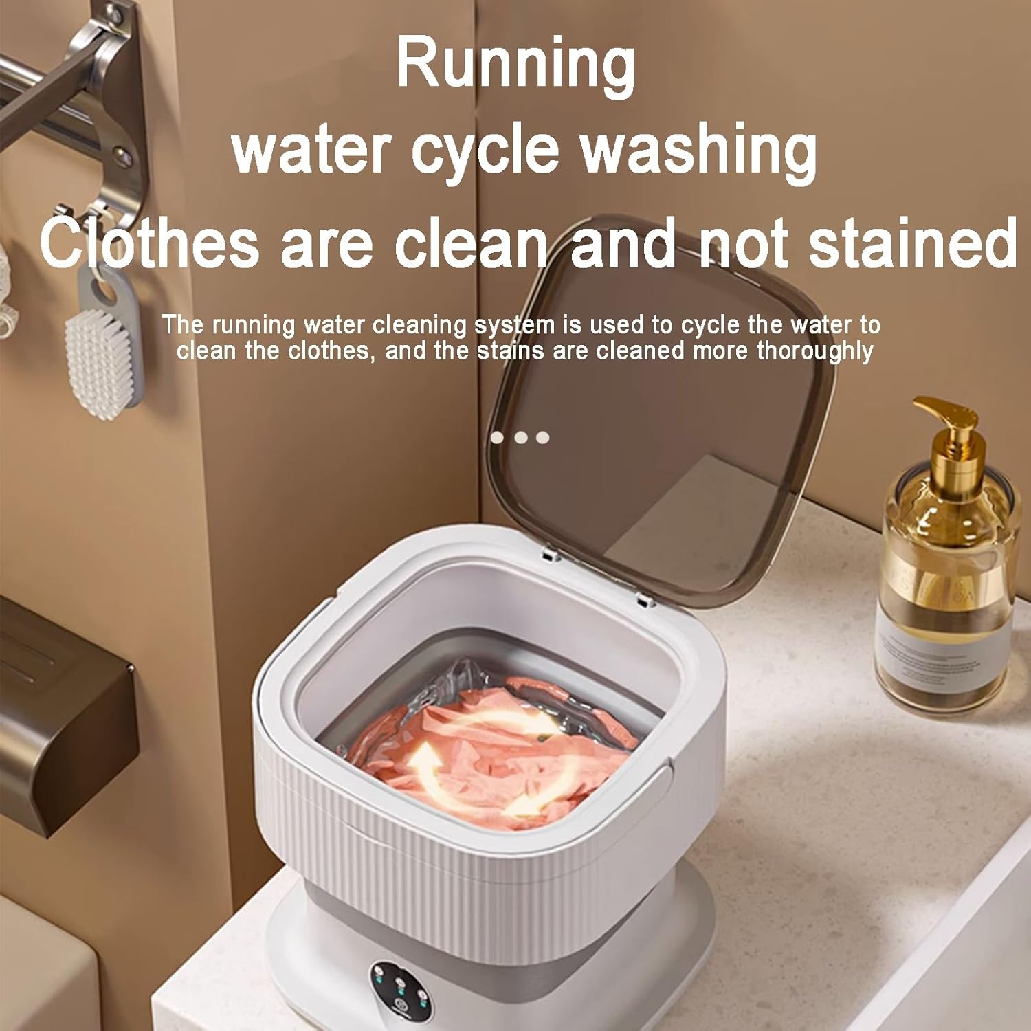 14L Portable Mini Folding Washing Machine for Travel Laundry