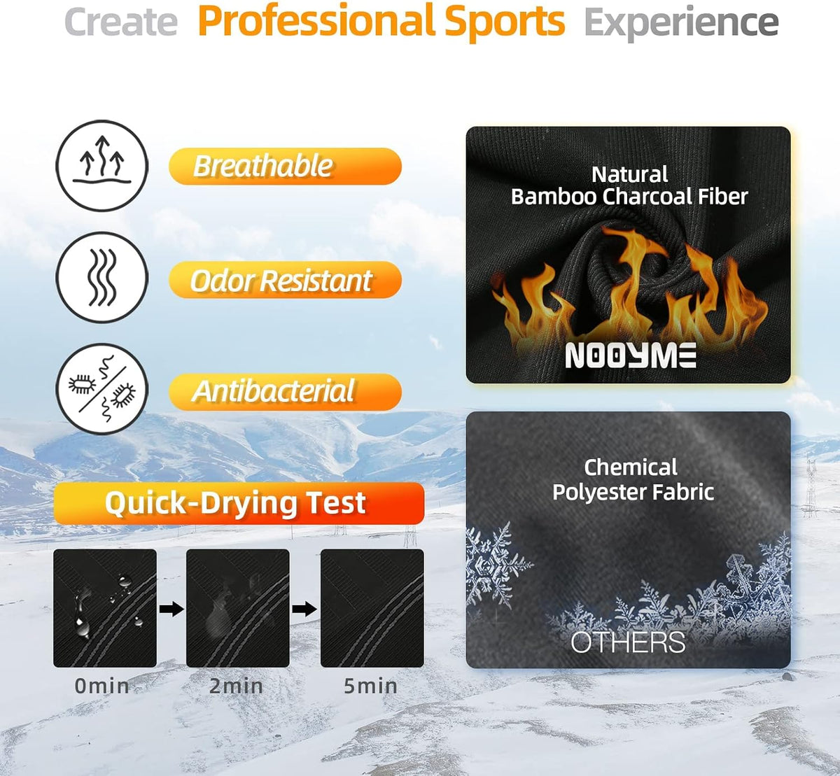 NOOYME Women's Thermal Base Layer Set