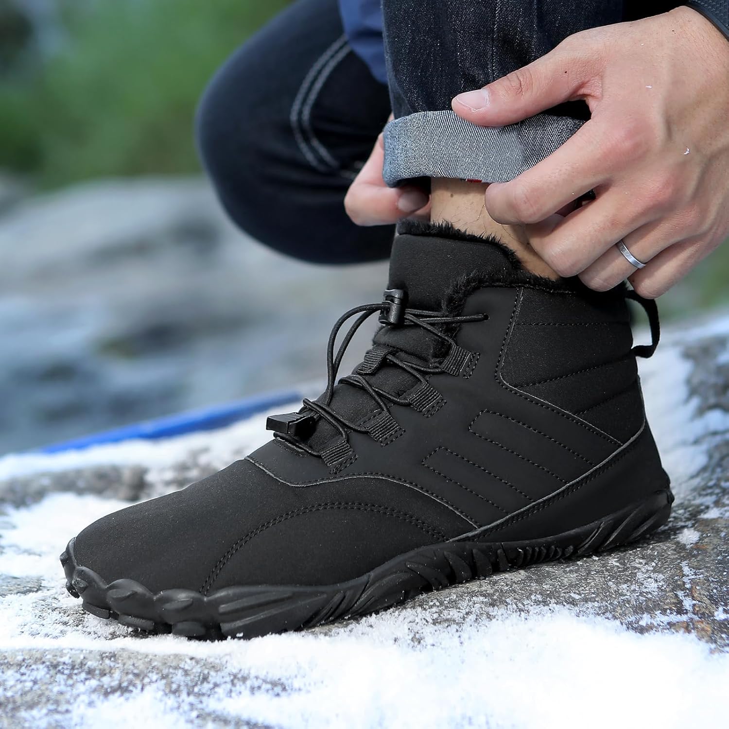 FUNWINK Minimalist Waterproof Hiking Boots for Men & Women