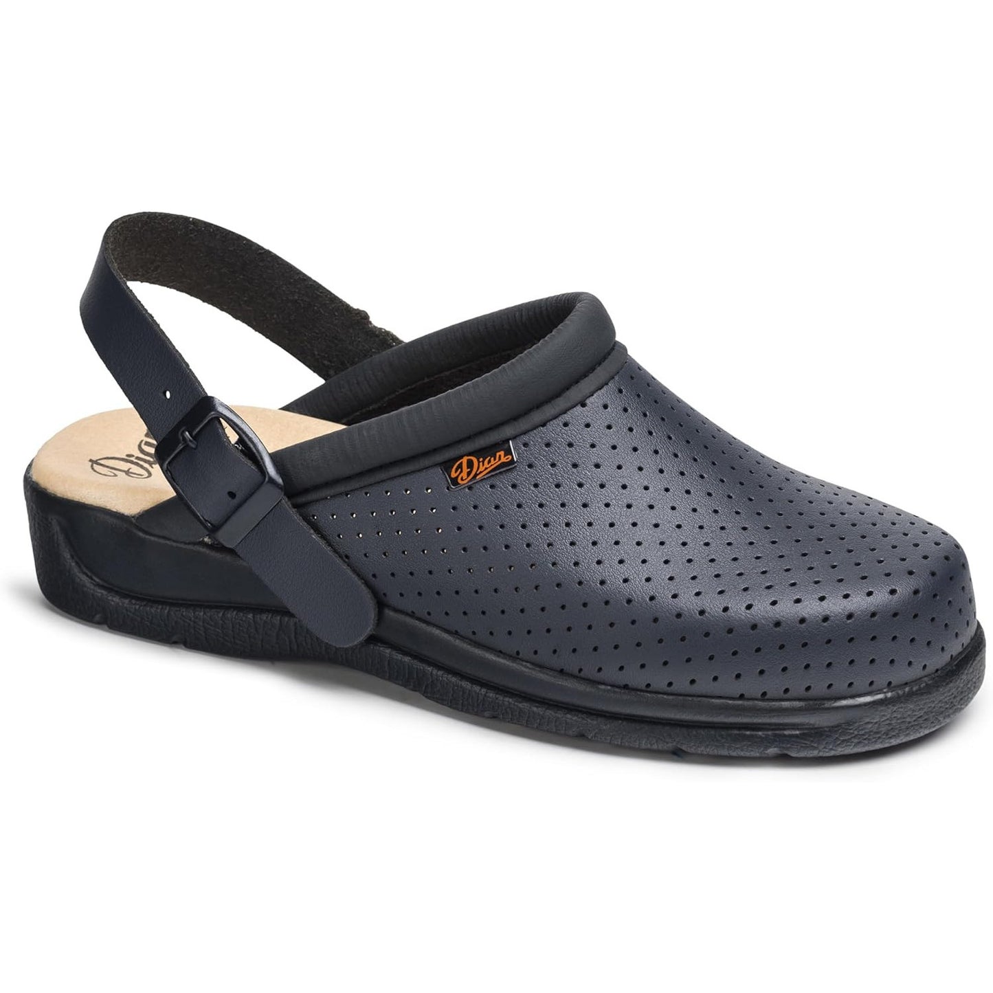 Dian Pisa Anatomical Clog with Adjustable Shoulder Strap Dark Blue