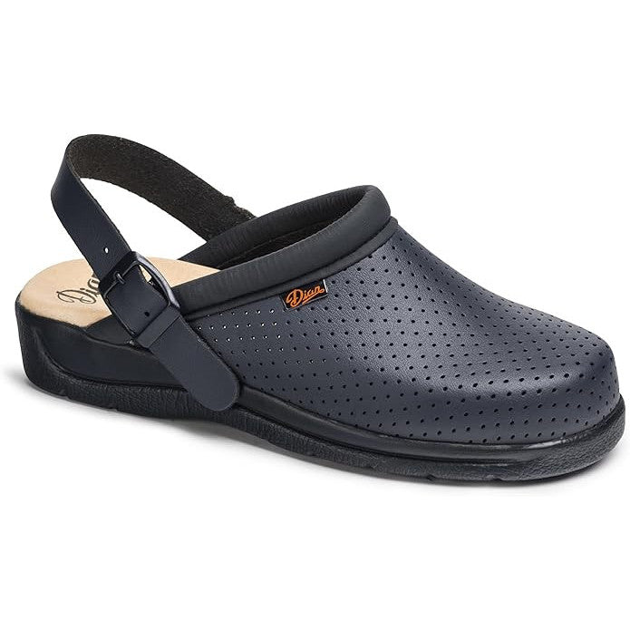Dian Pisa Anatomical Clog with Adjustable Shoulder Strap Dark Blue