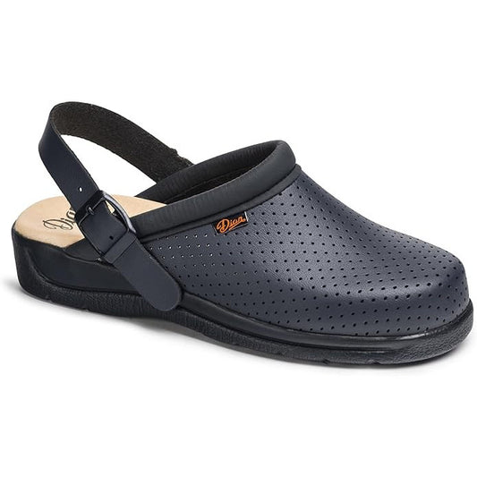 Dian Pisa Anatomical Clog with Adjustable Shoulder Strap Dark Blue
