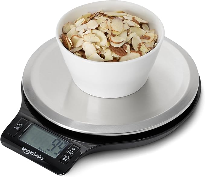 Amazon Basics EK3211 Digital Kitchen Scale LCD Stainless