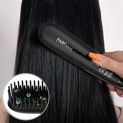 FARI Mini Travel Hair Straightening Brush Dual Voltage