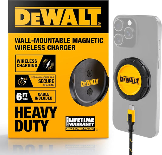 DEWALT Heavy-Duty 15W MagSafe Wireless Charger with Wall Mount